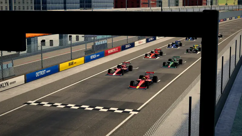 On the grid for the United States Grand Prix: United States racing game screenshot