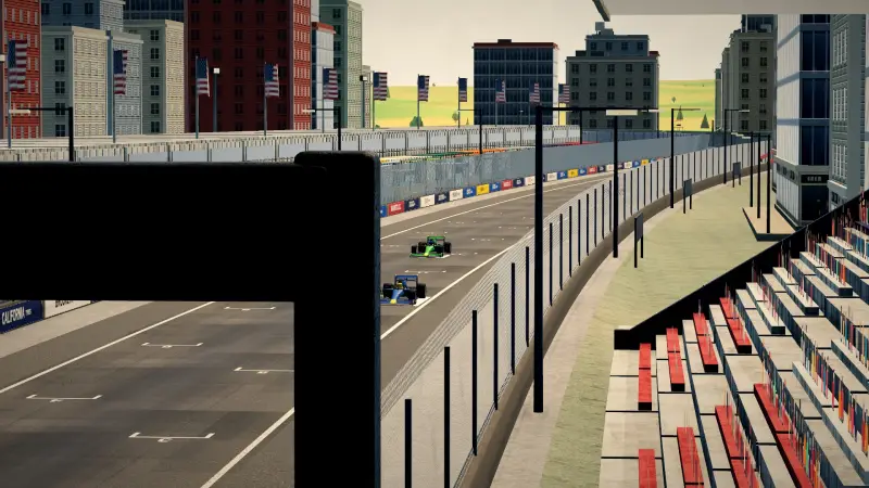 Crossing the line at the United States circuit: United States racing game screenshot