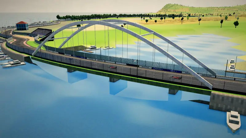 Across the bridge, Uruguay: Uruguay racing game screenshot