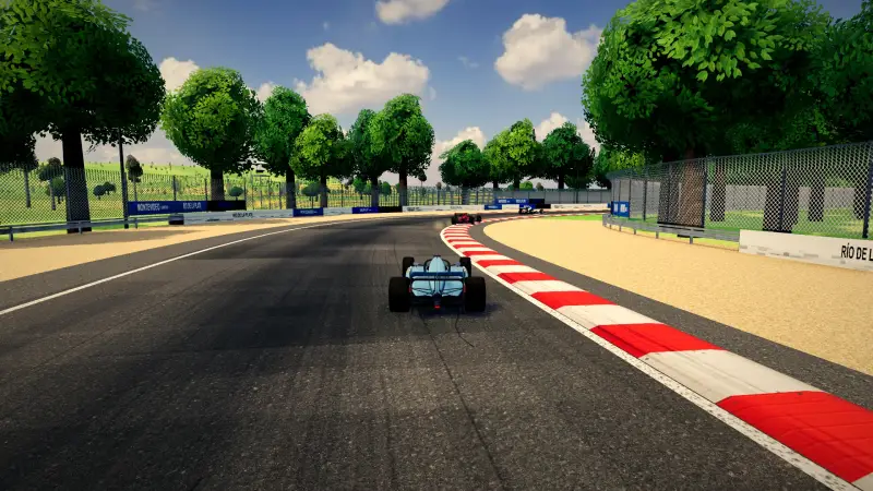 Chasing through a corner in Uruguay: Uruguay racing game screenshot