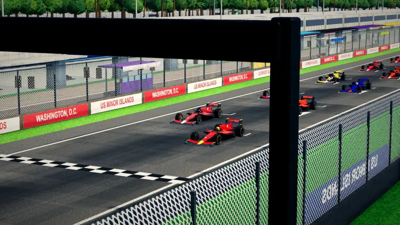On the grid for the Grand Prix of US Minor Islands: US Minor Islands racing game screenshot