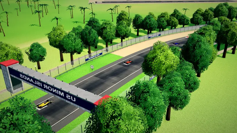The helicopter over the US Minor Islands circuit: US Minor Islands racing game screenshot