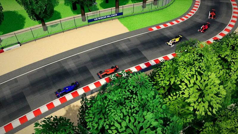 The helicopter over the US Minor Islands circuit: US Minor Islands racing game screenshot