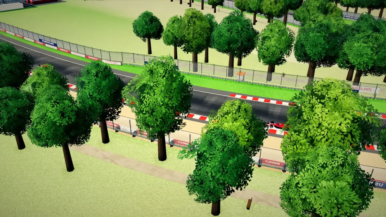 The helicopter over the US Minor Islands circuit: the US Minor Islands racing game