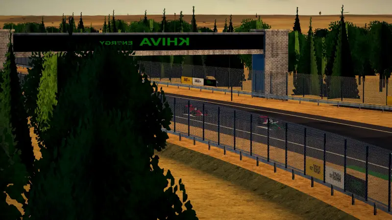 Craning over the Uzbekistan track: Uzbekistan racing game screenshot