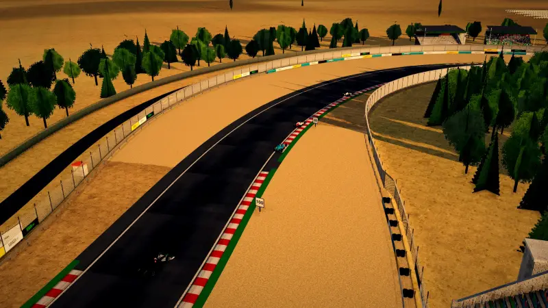 The helicopter over the Uzbekistan circuit: Uzbekistan racing game screenshot
