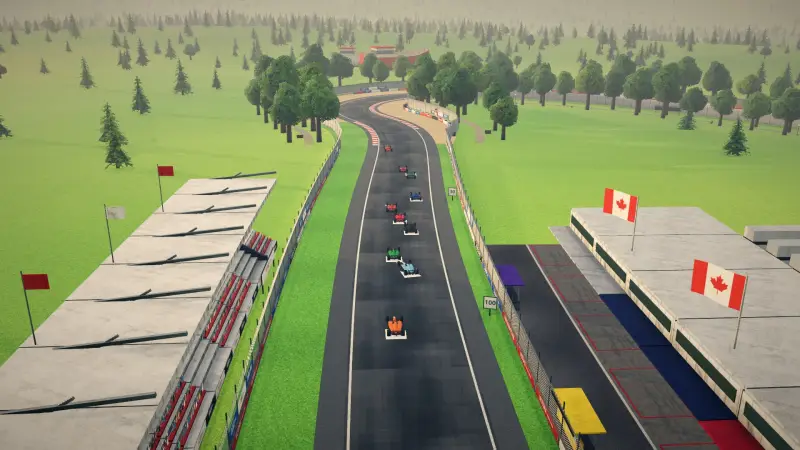 The helicopter over the Vancouver Island circuit: Vancouver Island racing game screenshot