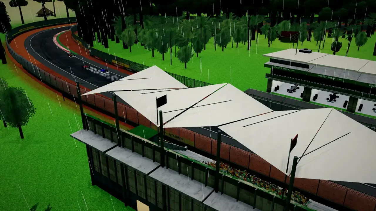 The helicopter over the Vanuatu circuit: the Vanuatu racing game