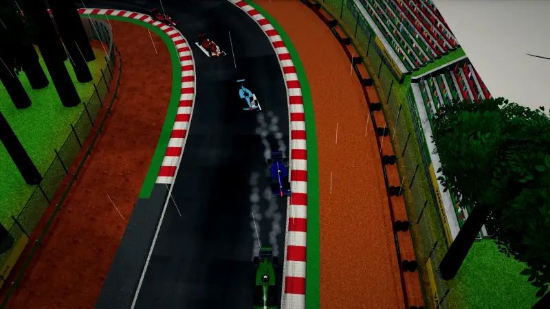 The helicopter over the Vanuatu circuit: Vanuatu racing game screenshot