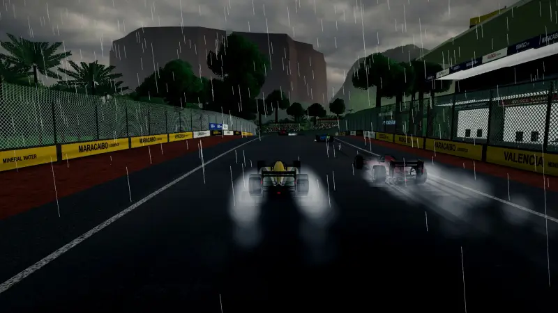 Chasing through a corner in Venezuela: Venezuela racing game screenshot