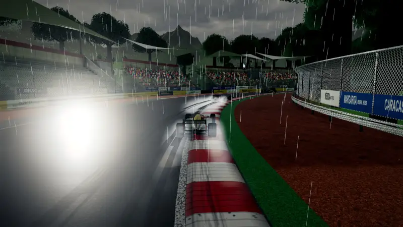 Chasing through a corner in Venezuela: Venezuela racing game screenshot