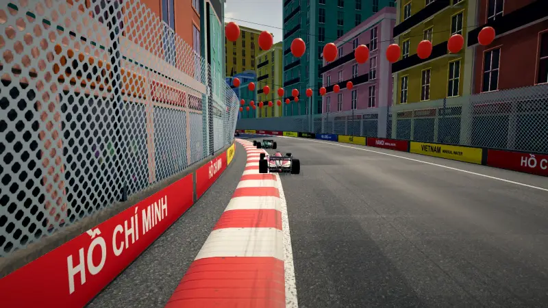 Chasing through a corner in Vietnam: Vietnam racing game screenshot