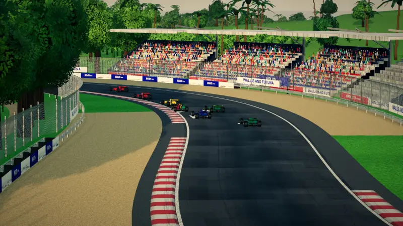 Craning over the Wallis and Futuna track: Wallis and Futuna racing game screenshot