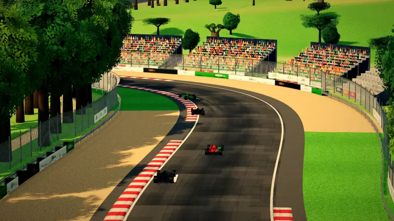 Craning over the Zambia track: Zambia racing game screenshot