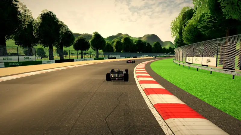Chasing through a corner in Zambia: Zambia racing game screenshot